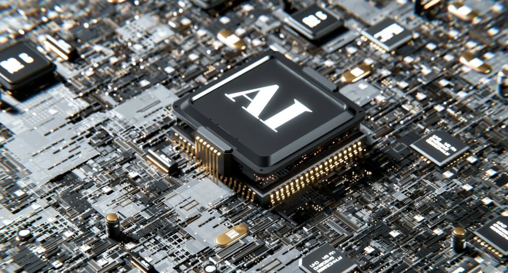 a computer chip with the letter a on top of it