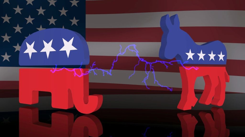 elephant, donkey, a donkey, the logo, presidential campaign, 3d, political party, elections, vote, campaign, flag, lightning, america, red, white, political, politics, the president, republican, democratic, election, american, the debate, symbol, sign, disputes, political party, elections, elections, vote, vote, vote, vote, vote, politics, politics, politics, republican, republican, election, election, election, election