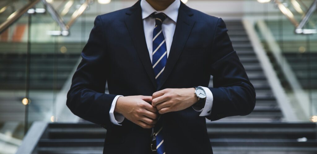 person standing near the stairs