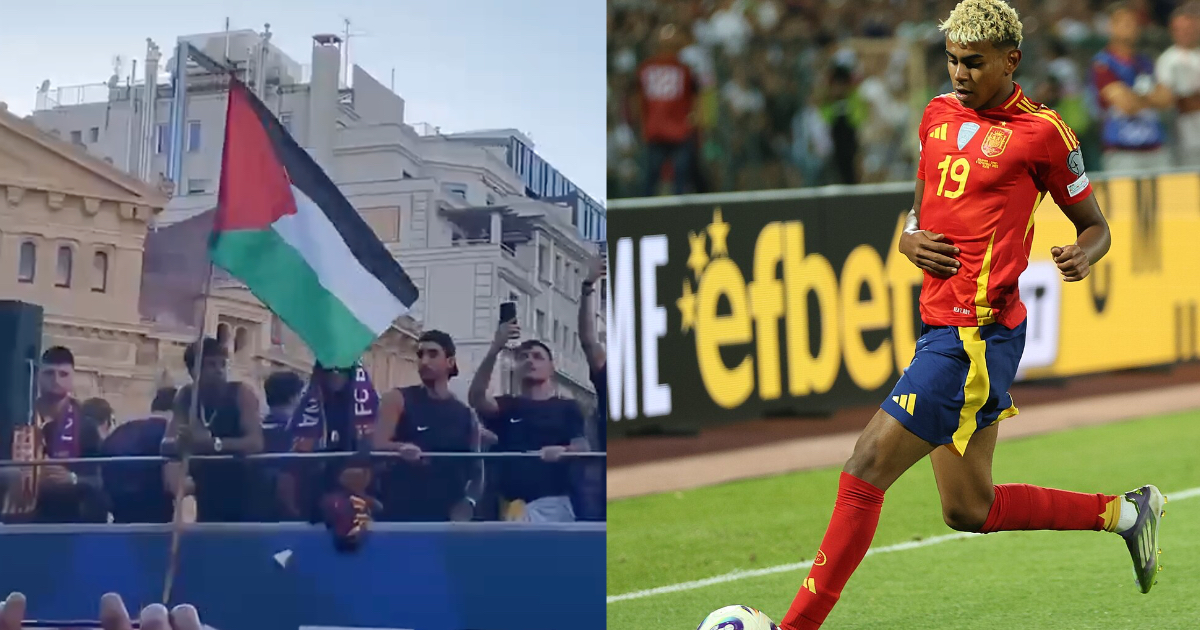 Lamine Yamal mindenkit meglepett: palesztin zászlóval ünnepelt a Barcelona...