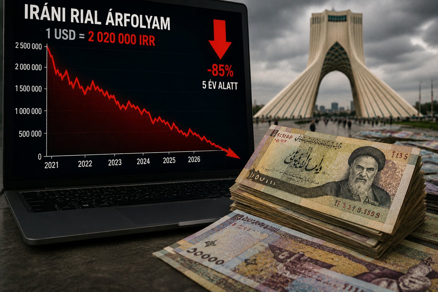 Történelmi mélypontra zuhant az iráni rial