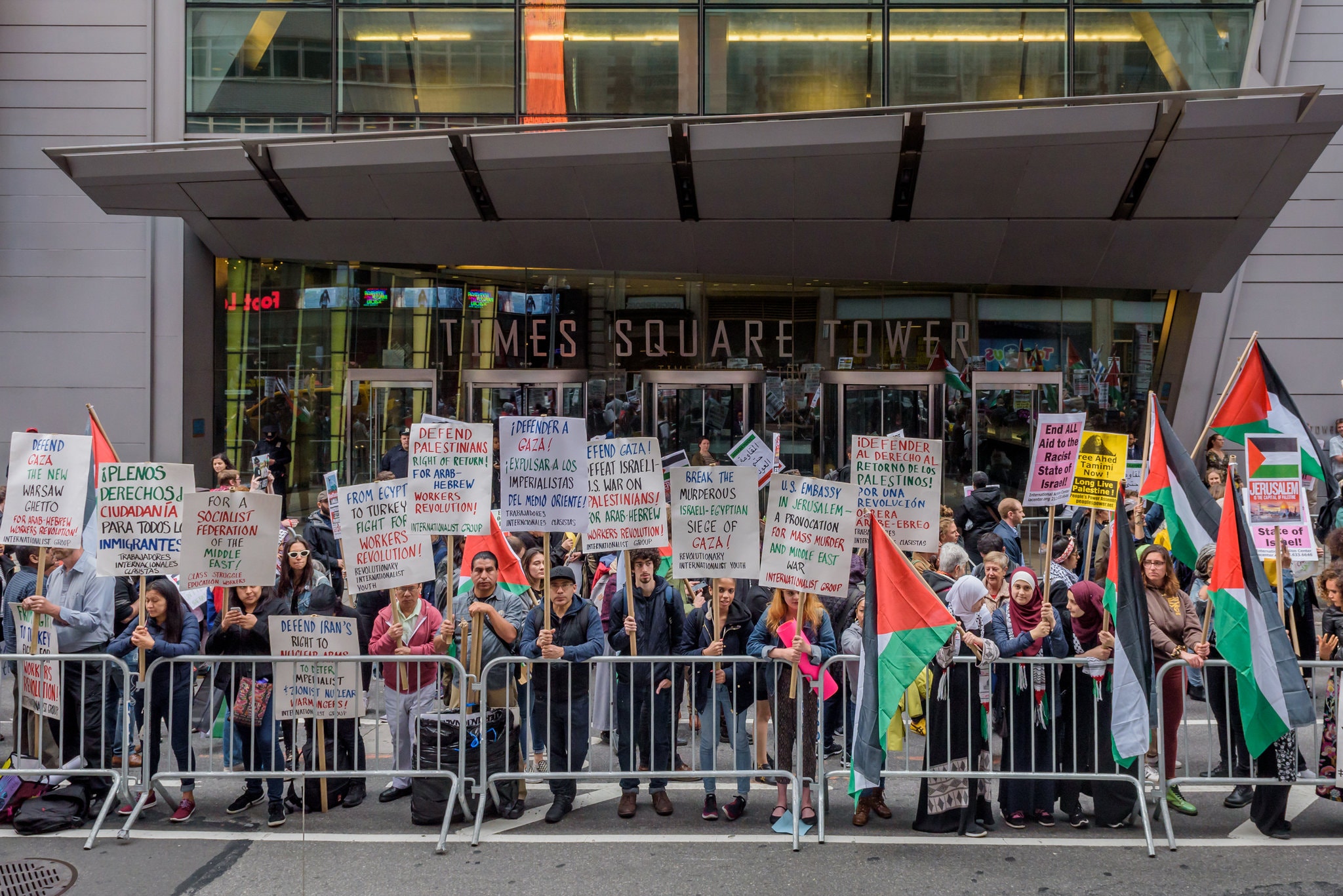 Izrael ellenes tüntetés New Yorkban